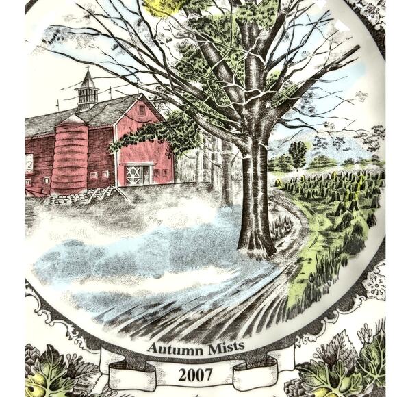 Johnson Bros Friendly Village England Autumn Mists 2007 Collector Dinner Plate - Picture 6 of 8